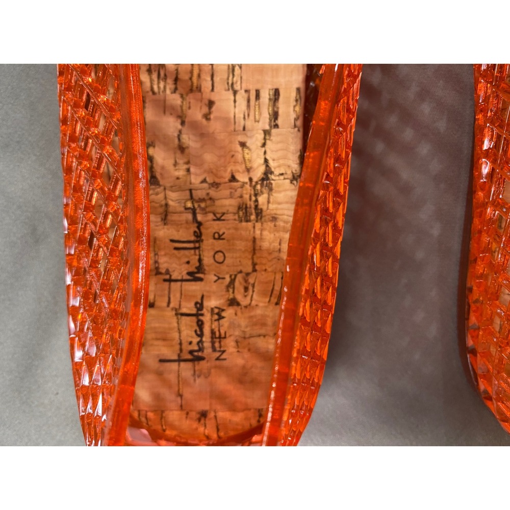 Nicole Miller New York Orange Jelly Ballet Flats - Women's Size 9 NWOT - Picture 3 of 6